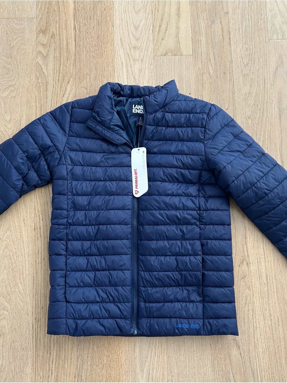 Lands' End Navy Quilted Kids' Lightweight Puffer Jacket